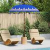 vidaXL Parasol Balinese 260 Blu 180-190 cm Cotone e legno massello