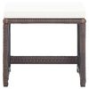 vidaXL Sgabelli da Giardino 4 pz con Cuscini in Polyrattan Marrone