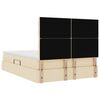 vidaXL Letto con contenitore e LED Crema 140 x 200 cm Poliestere