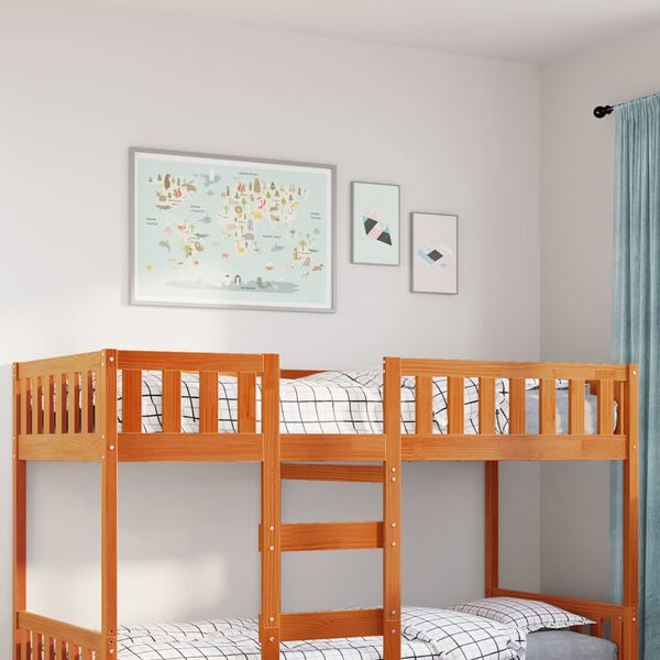 vidaXL Letto Bambini senza Materasso Marrone Cera 80x200 cm Legno Pino