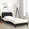 vidaXL Letto con Materasso Hvar Nero e Bianco 80x200 cm in Similpelle