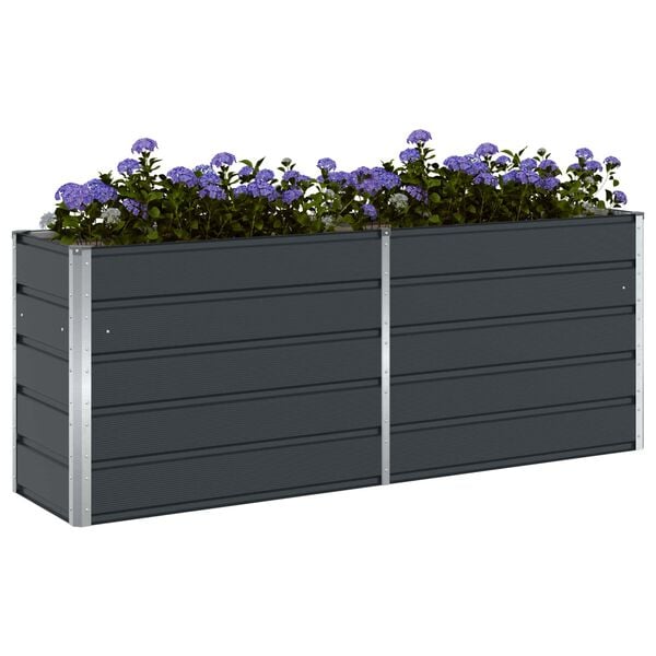 vidaXL Fioriera Antracite 480 x 50 x 45 cm Acciaio zincato