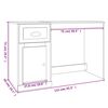 vidaXL Scrivania Cassetto Grigio Sonoma 115x50x75 cm Legno Multistrato