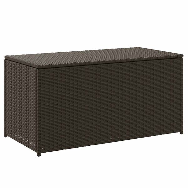 vidaXL Baule da Giardino in Polyrattan 100x50x50 cm Marrone