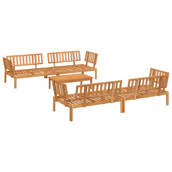 vidaXL Set Divano Pallet da Giardino 5 pz in Legno Massello di Acacia