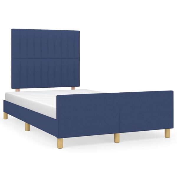 vidaXL Giroletto senza Materasso Blu 120x190 cm in Tessuto