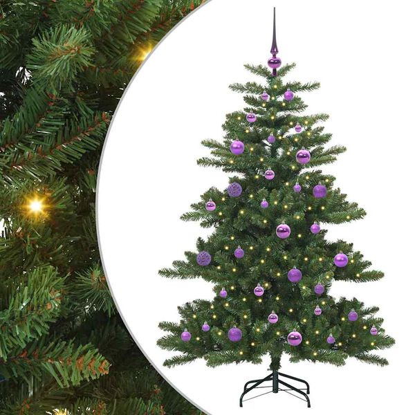 vidaXL Albero di Natale Artificiale con Rami Pieghevoli Verde 150 cm