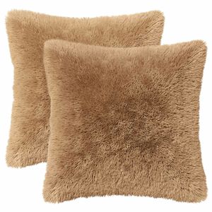 vidaXL Cuscino con cuscino HEERLEN 6 pz Tortora Fleece PV