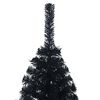 vidaXL Albero di Natale artificiale con luci integrate Nero 150 cm PVC