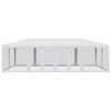 vidaXL Tenda per Feste con 12 Pareti Laterali in Rete Bianco 8x4m HDPE