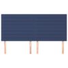 vidaXL Testiera Blu 200x5x118/128 cm Tessuto