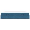 vidaXL Struttura letto con materasso con materasso 2 pcs Blu Velluto