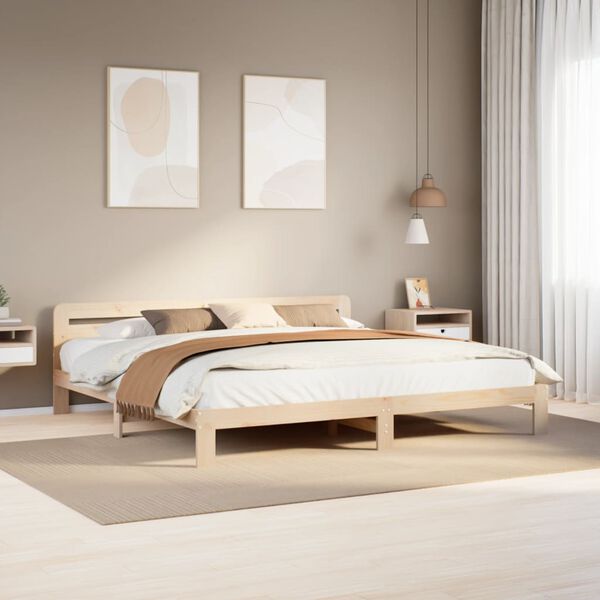 vidaXL Letto senza Materasso 180x200 cm in Legno Massello di Pino