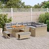 vidaXL Set Divano da Giardino con cuscino 12 pcs Beige e Grigio Chiaro