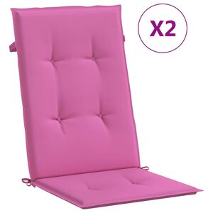 vidaXL Cuscini per Sedie 2 pz Rosa 120x50x3 cm in Tessuto