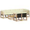 vidaXL Set di divani da esterno 9 pz Bianco e Crema