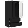 vidaXL Mobile da Bagno Nero 79,5 x 49 x 156 cm Legno multistrato