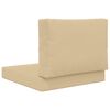 vidaXL Cuscino per divano da esterno 2 pcs Beige Poliestere