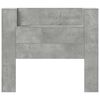 vidaXL Testiera Grigio cemento 120 x 16,5 x 103,5 cm Legno multistrato