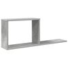 vidaXL Scaffali flottanti Grigio Cemento 80 x 15 x 30 cm