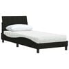 vidaXL Letto con Materasso Hanko Nero 90x190 cm in Tessuto