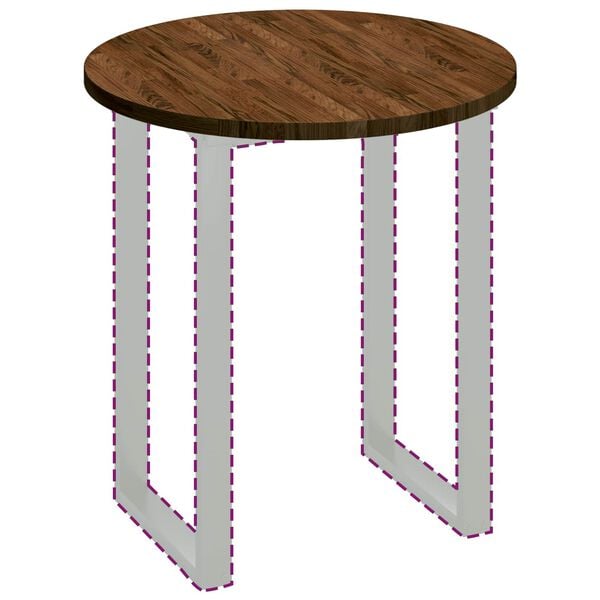 vidaXL Piano del tavolo Marrone Chiaro &Oslash; 70 x 2,5 cm