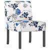 vidaXL Sedia Pantofola in Tessuto Fiori Blu