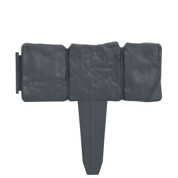 vidaXL Bordura di Recinzione Prato Effetto Pietra 41 pz Plastica 10 m