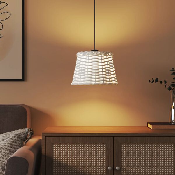 vidaXL Paralume da Soffitto Bianco &Oslash;25x17 cm in Vimini