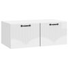 vidaXL Mobile Porta TV da Muro Bianco Lucido 78,5 x 41 x 30 cm