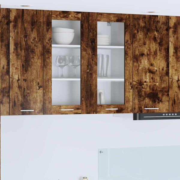 vidaXL Armadio pensile Rovere fum&eacute; 80 x 31 x 80 cm Legno multistrato