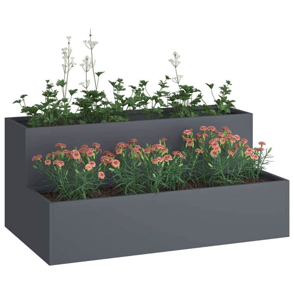 vidaXL Vaso da giardino Antracite 100 x 60 x 45 cm
