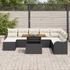 vidaXL Set Divano da Giardino con archiviazione 9 pcs Nero Poly Rattan