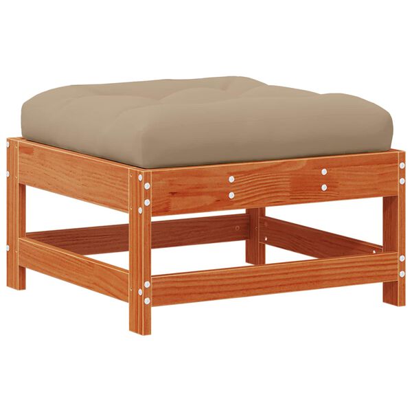 vidaXL Poggiapiedi da Giardino Legno di pino massiccio Marrone Cera