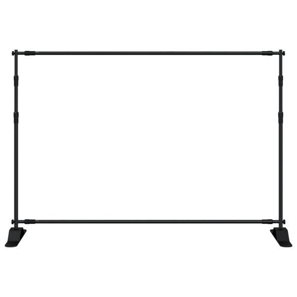 vidaXL Supporti per Fondali 2 pz Neri 305x243 cm in Acciaio