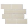 vidaXL Piastrella subway 10 pcs Beige 29 x 21 cm Poliuretano e PET