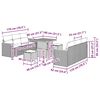 vidaXL Set Divano da Giardino 11 pcs Beige e Crema polyrattan