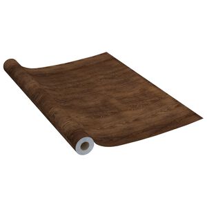 vidaXL Pellicola Autoadesiva per Mobili Rovere Moro 500x90 cm in PVC