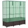 vidaXL Letto Rialzato con Copertura Serra Effetto Rattan 120x40x138 cm