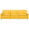 vidaXL Divano Modulare con Cuscini Giallo Chiaro