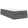 vidaXL Struttura letto con materasso 2 pcs Grigio Sfumato Tessuto