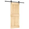vidaXL Porta Scorrevole con Set Hardware 80x210 cm Legno Massello Pino