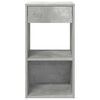 vidaXL Comodino con Cassetto Grigio Cemento 35x34x66,5 cm