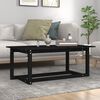 vidaXL Tavolino da Salotto Nero 110x55x45 cm Legno Massello di Pino