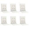 vidaXL Cuscini Sedia Schiena Bassa 6 pz Crema Mélange 100x50x4 Tessuto