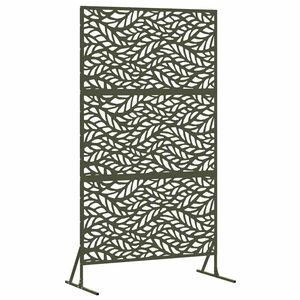 vidaXL Schermo per Privacy 100 x 50 x 180 cm Acciaio Verde Oliva