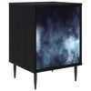 vidaXL Armadio da Notte RAALTE Rovere Nero 36 x 33 x 51 cm