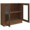 vidaXL Mobile Vetrina Rovere Marrone 82,5x30,5x80 cm Legno Multistrato