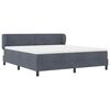 vidaXL Letto a molle con materasso Grigio scuro 180 x 200 cm Velluto