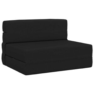 vidaXL Divano Letto Pieghevole Nero 70 x 72 x 60 cm Tessuto